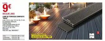 Brico Dépôt Lame de terrasse composite "neva" offre