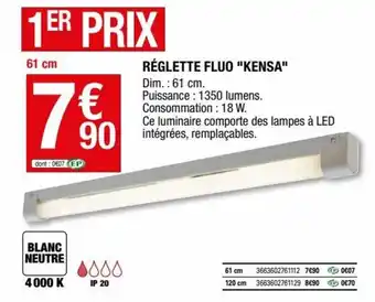 Brico Dépôt Réglette fluo "kensa" offre