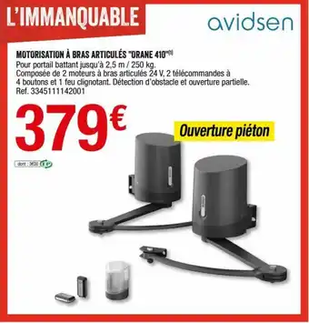 Brico Dépôt Motorisation à bras articulés "orane 410" offre