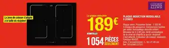 Brico Dépôt Plaque induction modulable 4 zones offre