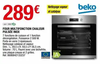 Brico Dépôt Four multifonction chaleur pulsée inox offre