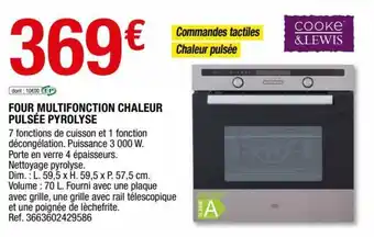 Brico Dépôt Four multifonction chaleur pulsée pyrolyse offre