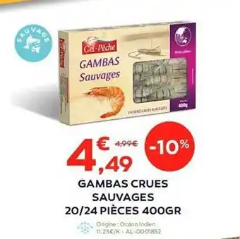 Cabesto Gambas Crues Sauvages 20-24 Pieces 400gr offre