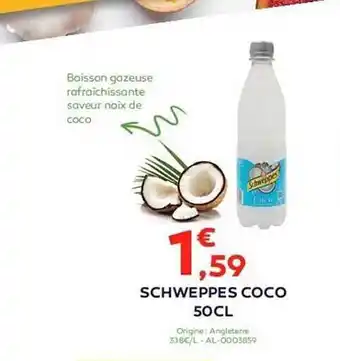 Cabesto Schweppes Coco 50cl offre