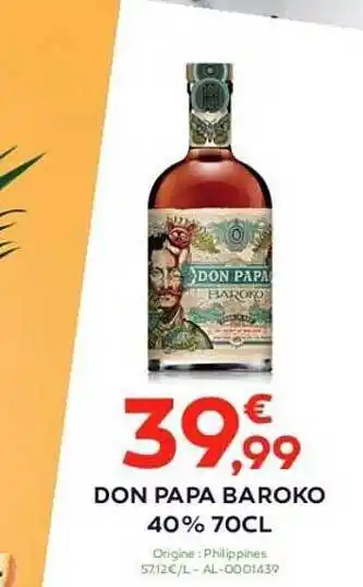Cabesto Don Papa Baroko 40% 70cl offre