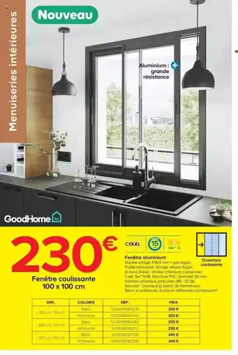 Castorama Fenêtre Coulissante Goodhome offre