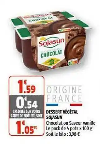 Dessert Végétal Sojasun