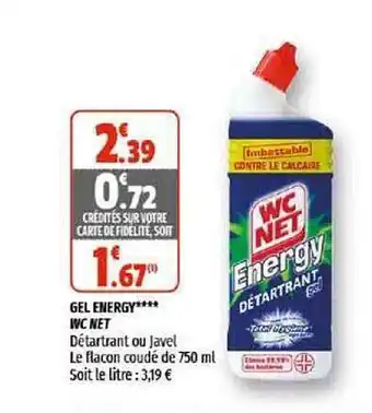 Coccinelle Express Gel Energy Wc Net offre