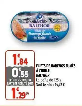 Filets De Harengs Fumés à L'huile Balthor