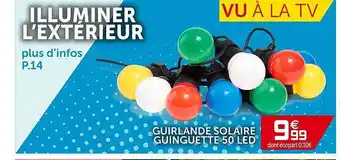 Gifi Guirlande Solaire Guinguette 50 Led offre