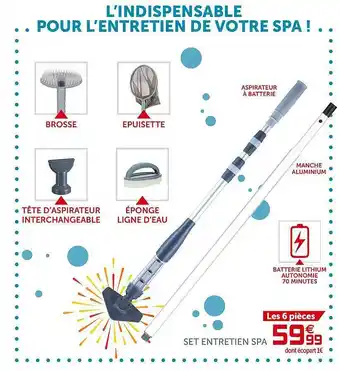Gifi Set Entretien Spa offre