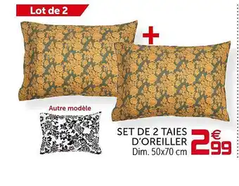 Gifi Set De 2 Taies D'oreiller offre