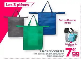 Gifi 3 Sacs De Courses offre