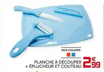 Gifi Planche à Découper + éplucheur Et Couteau offre