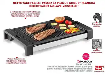 Gifi Plancha 2 En 1 Homday offre