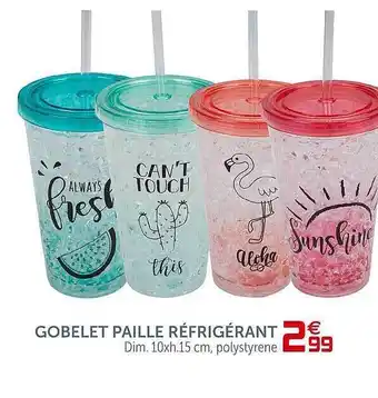 Gifi Gobelet Paille Réfrigérant offre