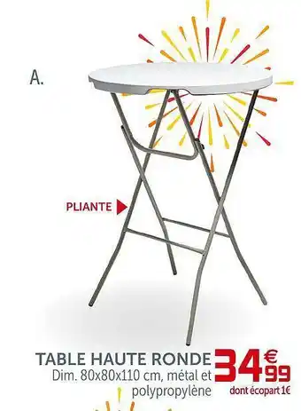 Table Haute Ronde