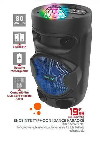 Gifi Enceinte Typhoon Idance Karaoké offre