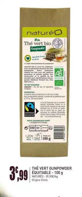 naturéO The Vert Gunpowder Equitable offre