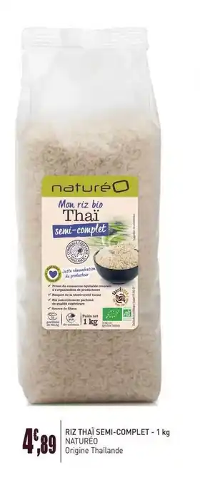 naturéO Riz Thai Semi-complet 1 Kg Natureo offre