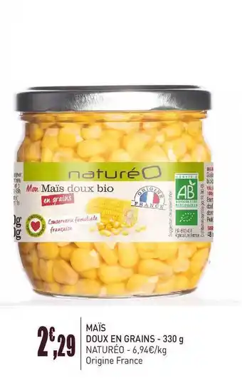 Mais Doux En Grains 330 G Natureo