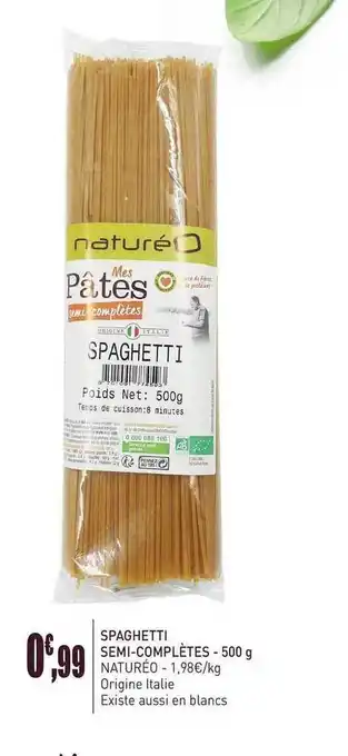 Spaghetti Semi-completes 500g Natureo