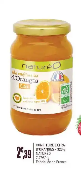 naturéO Confiture Extra D'oranges 320 G Natureo offre