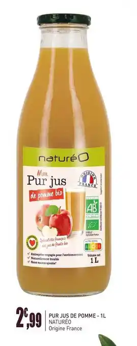 naturéO Pur Jus De Pomme 1l Natureo offre