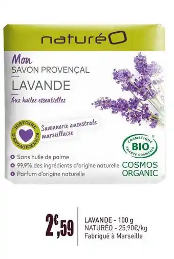 naturéO Lavande 100 G Natureo offre