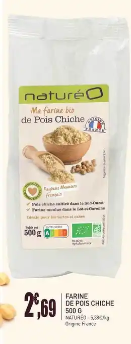 naturéO Farine De Pois Chiche 500 G Natureo offre
