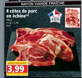 Norma 4 Côtes De Porcf En échine offre