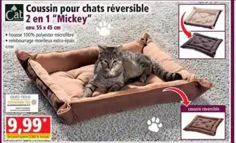 Norma Cat Coussin Pour Chats Réversible 2 En 1 offre