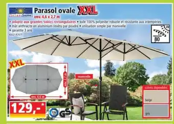 Norma Parasol Ovale offre
