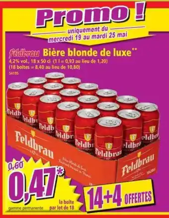 Norma Feldbrau Bière Blonde De Luxe 14+4 Offertes offre