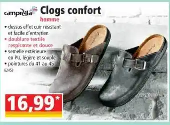 Norma Camprella Clogs Confort Homme offre