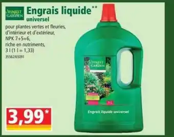 Norma Finest Garden Engrais Liquide Universel offre