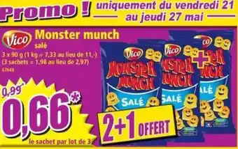 Norma Vico Monster Munch Salé 2+1 Offert offre