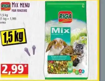Riga Mix Menu Pour Rongeurs