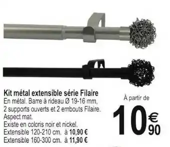 Tridôme Kit Metal Extensible Serie Filaire offre