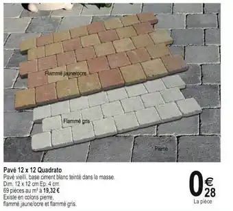Pave 12 X 12 Quadrato