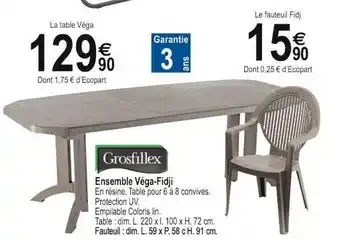 Grosfillex Ensemble Vega-fidji