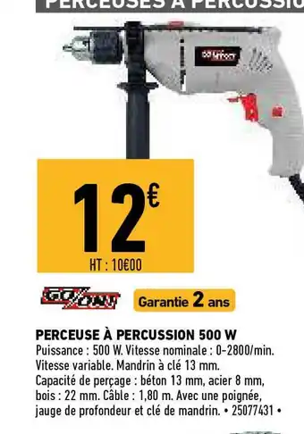 Brico Cash Perceuse A Percussion 500 W offre