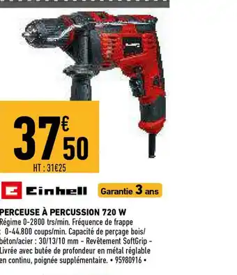 Brico Cash Einhell Perceuse A Percussion 720 W offre