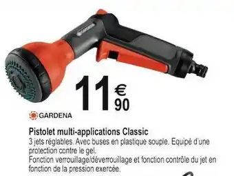 Tridôme Gardena Pistolet Multi-applications Classic offre