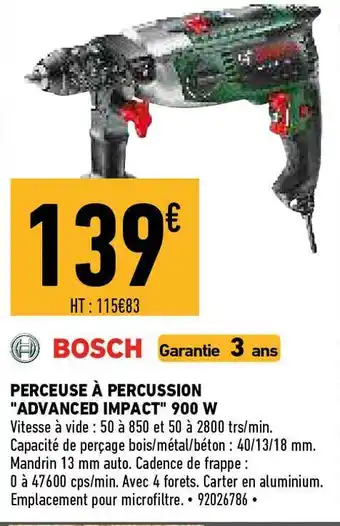 Brico Cash Bosch Perceuse A Percussion offre