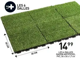 Stokomani Les 6 dalles gazon artificiel offre