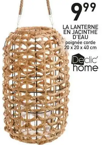 Stokomani Declic' home la lanterne en jacinthe d'eau offre