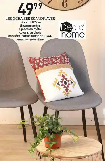 Stokomani Les 2 chaises scandinaves offre