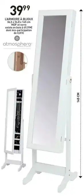 Stokomani Atmosphera l’armoire à bijoux offre