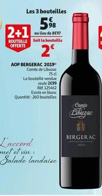 Auchan Direct Aop Bergerac 2019 Comte De Libuzac offre